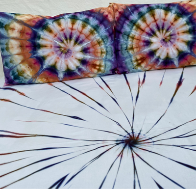 Aurora Blizzard | Hand dyed throw set