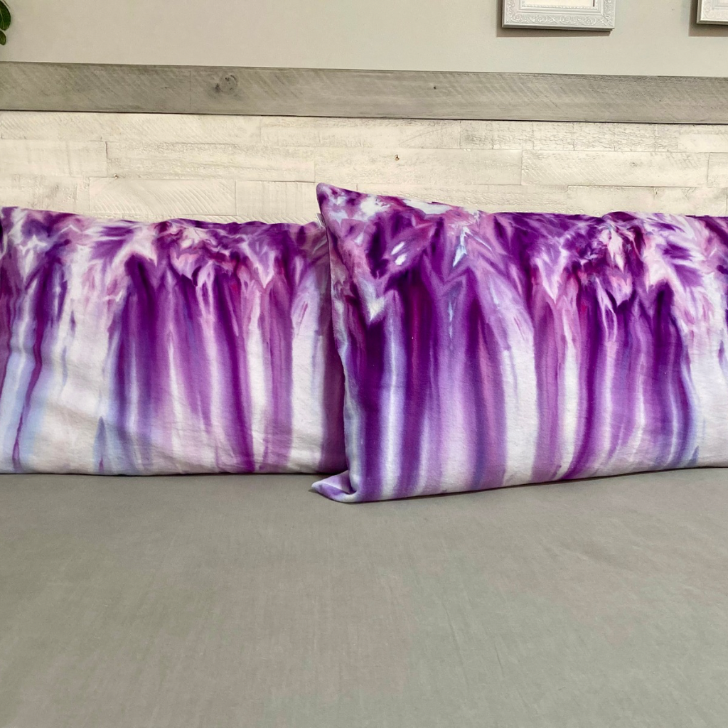 Hand Dyed pillow slips set of 2 | Custom made to your choice of colours + design