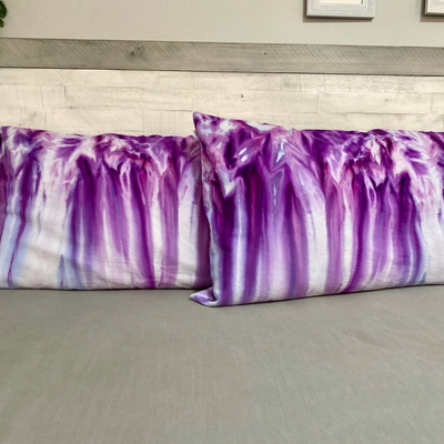 Hand Dyed pillow slips set of 2 | Custom made to your choice of colours + design