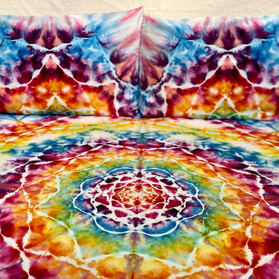 Rainbow Delight | Hand dyed throw set