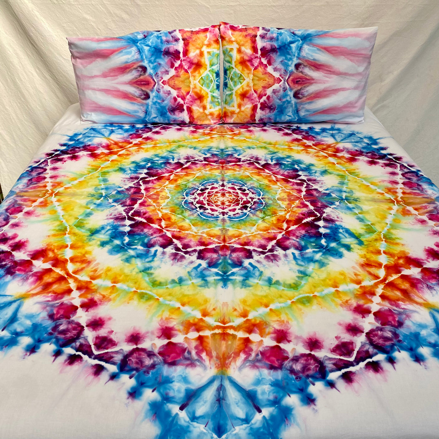 Rainbow Delight | Hand dyed throw set