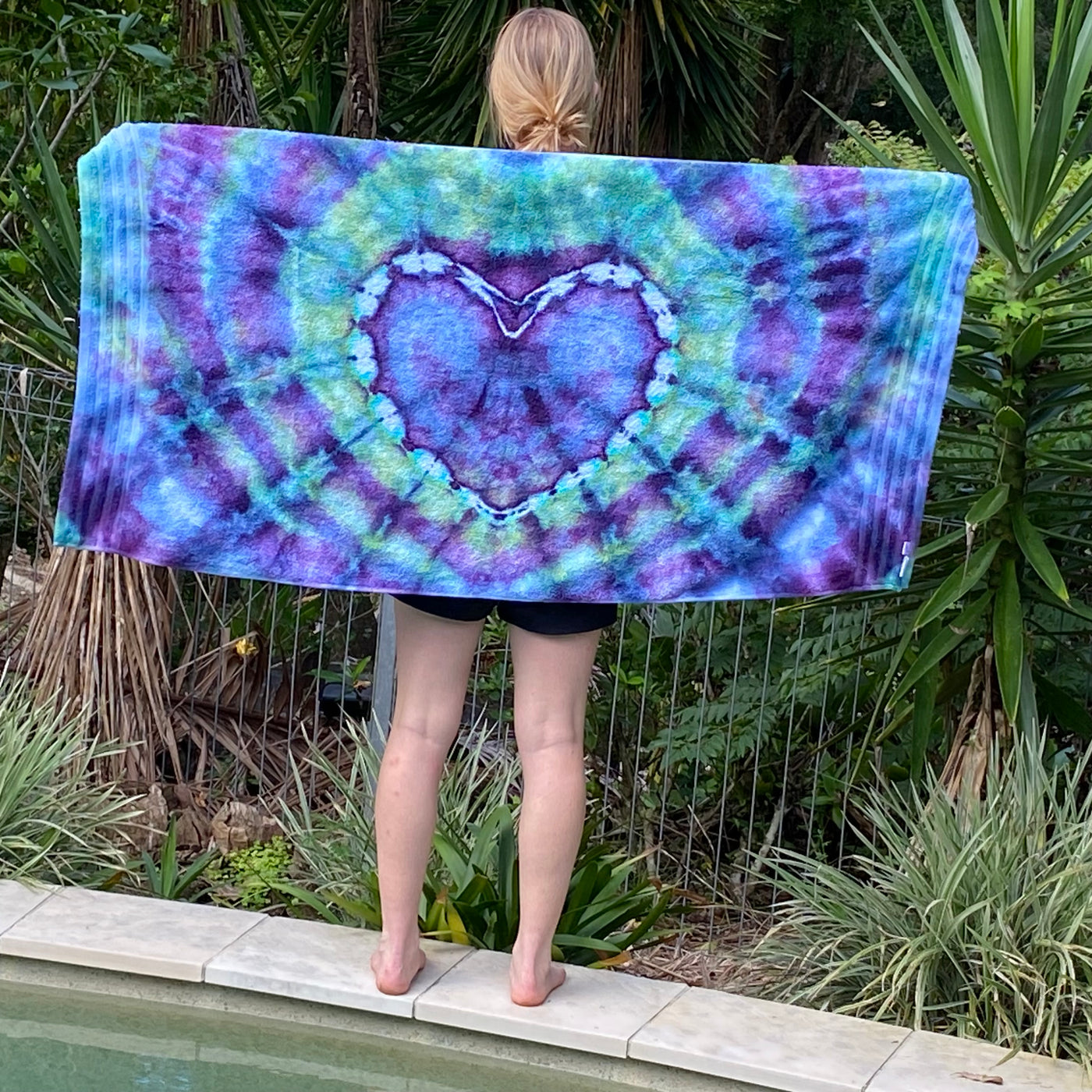 Design your own | Tie Dyed Towel | Heart Design