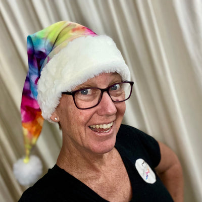 Tie Dye Santa Hat