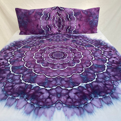 Violet Shatter | Hand dyed throw set