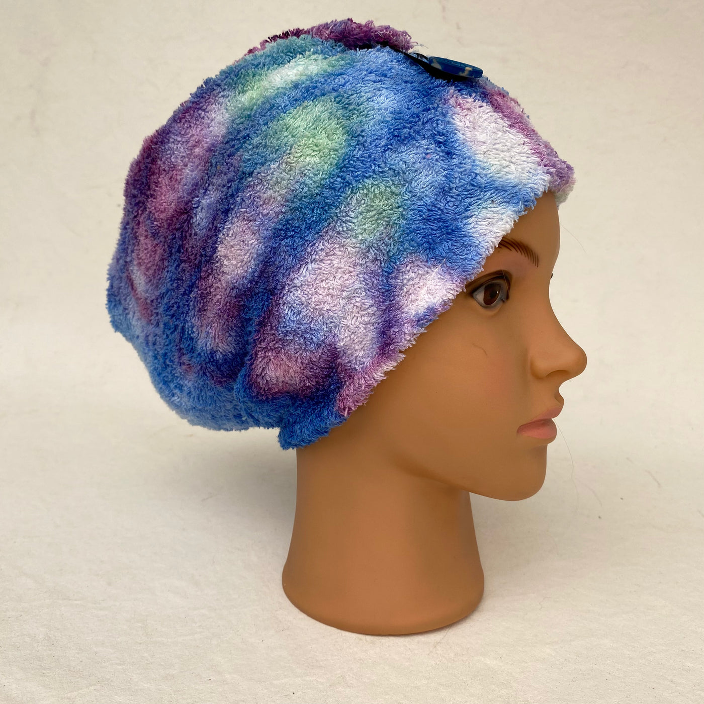 #15 Blue/Green/Lavendar Tie dye Hair Wrap