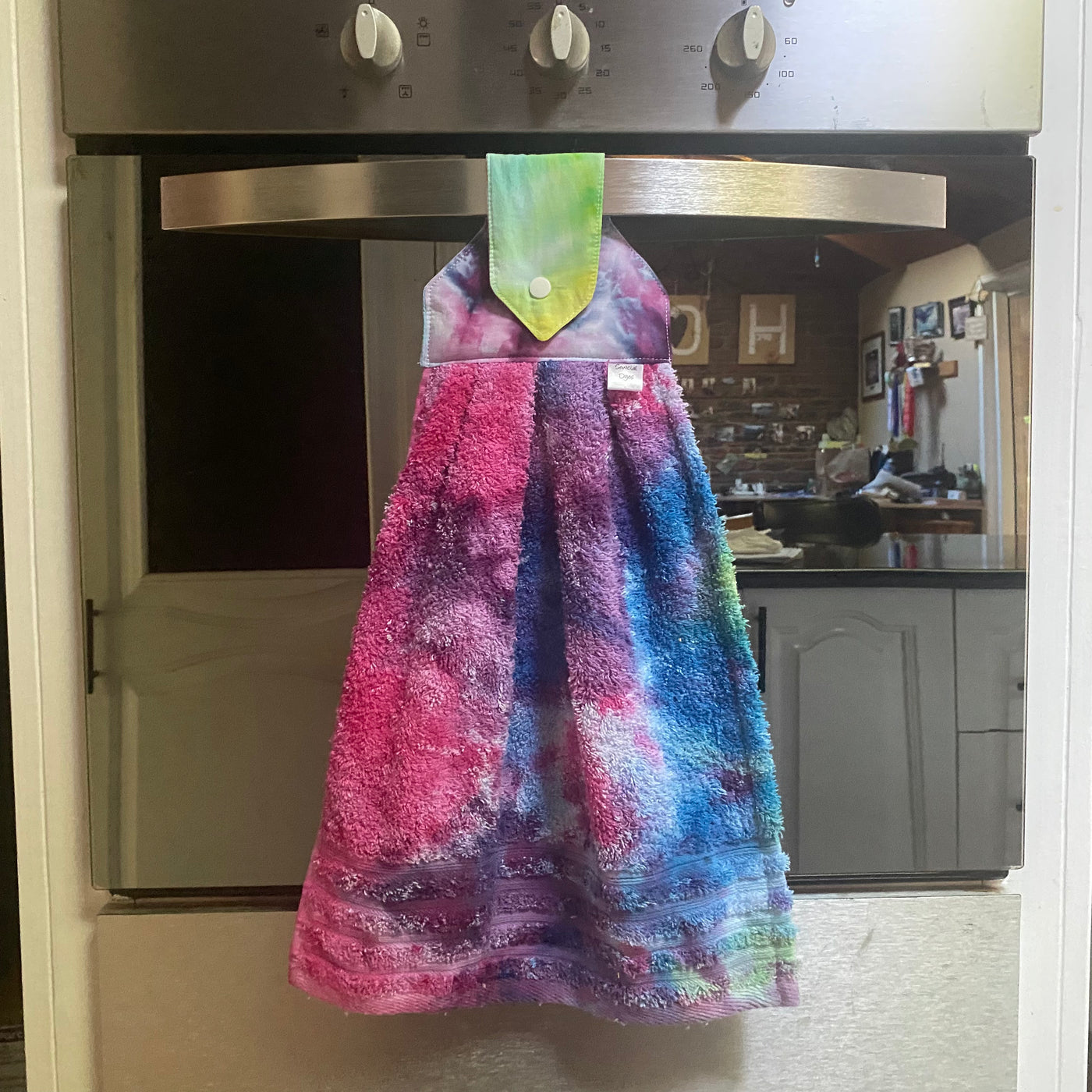 #30 tie dye hanging hand towel