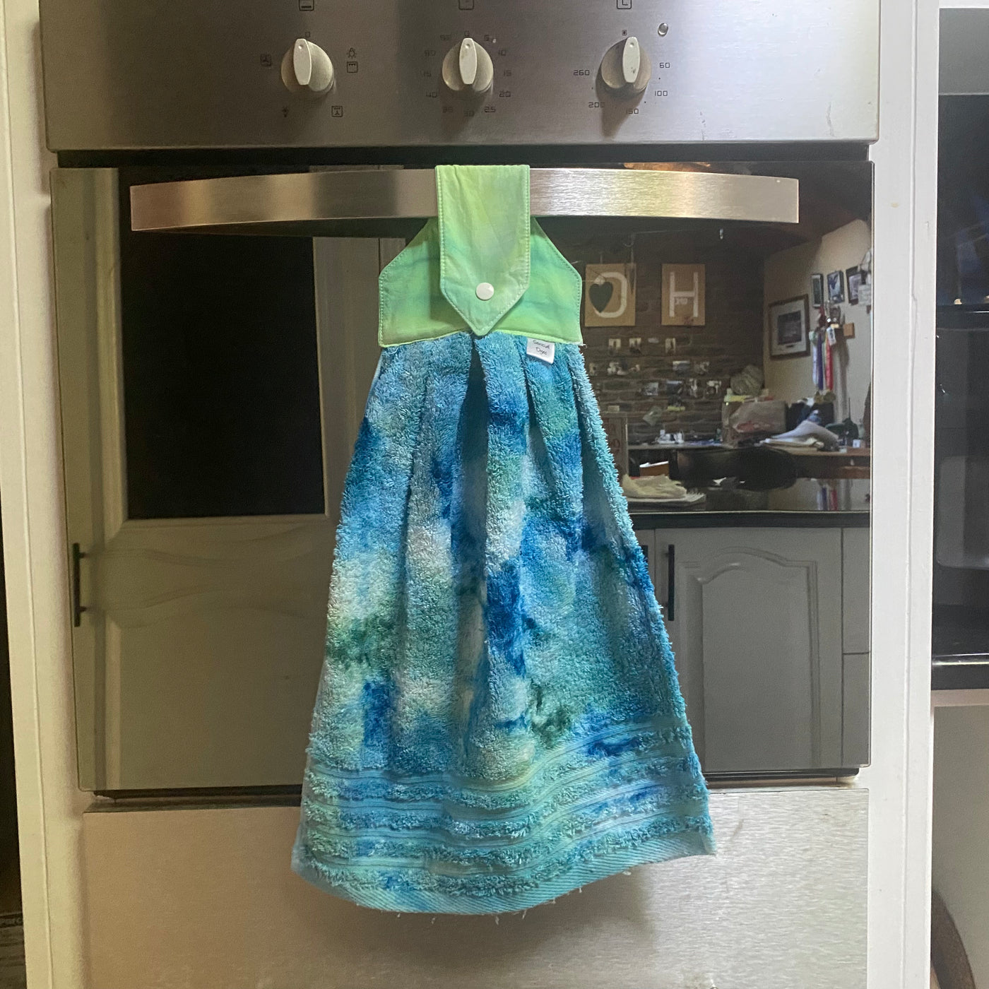 #25 tie dye hanging hand towel
