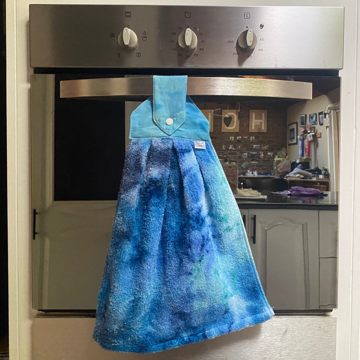 #44 tie dye hanging hand towel