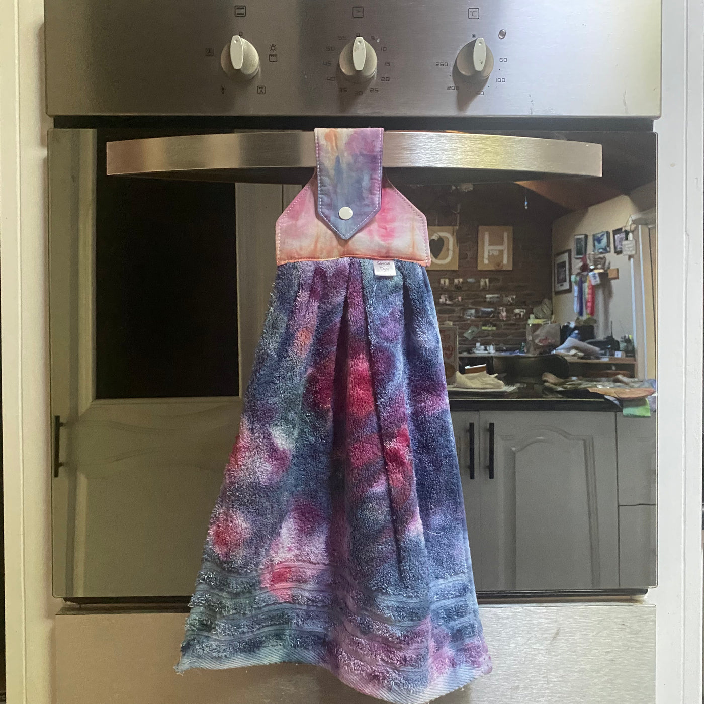 #28 tie dye hanging hand towel