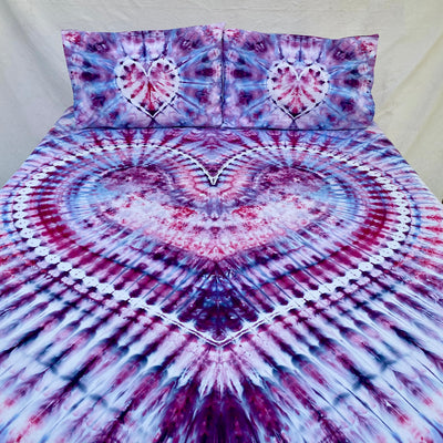 Tie Dye Heart Throw Set