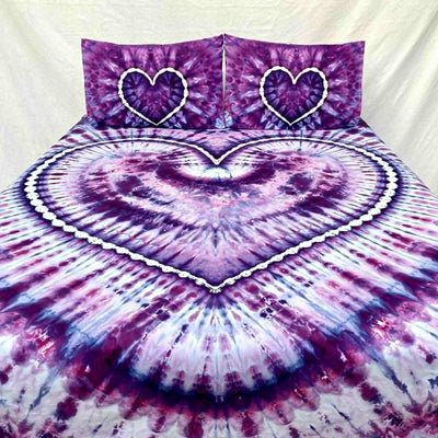 Tie Dye Heart Throw Set
