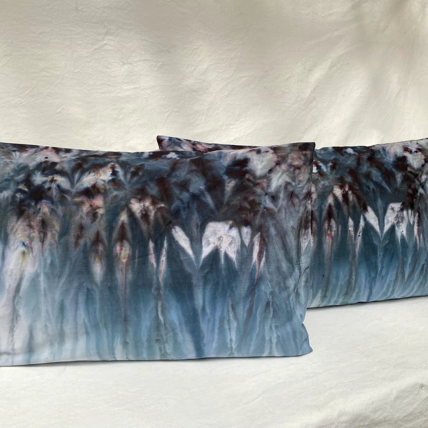 Hand Dyed pillow slips set of 2 | Waterfall Design