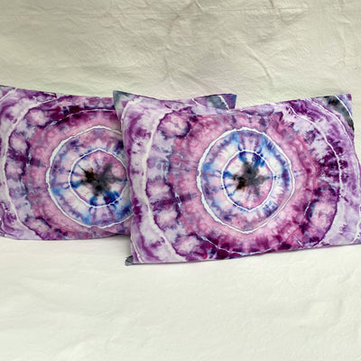 tie dye pillow slips Sewcial Dyes hand dyed Australia