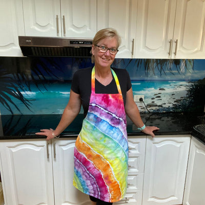 Tie Dye Apron - Dyed to your choice of colours + design