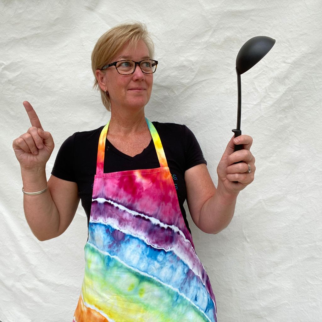 Tie Dye Apron - Dyed to your choice of colours + design