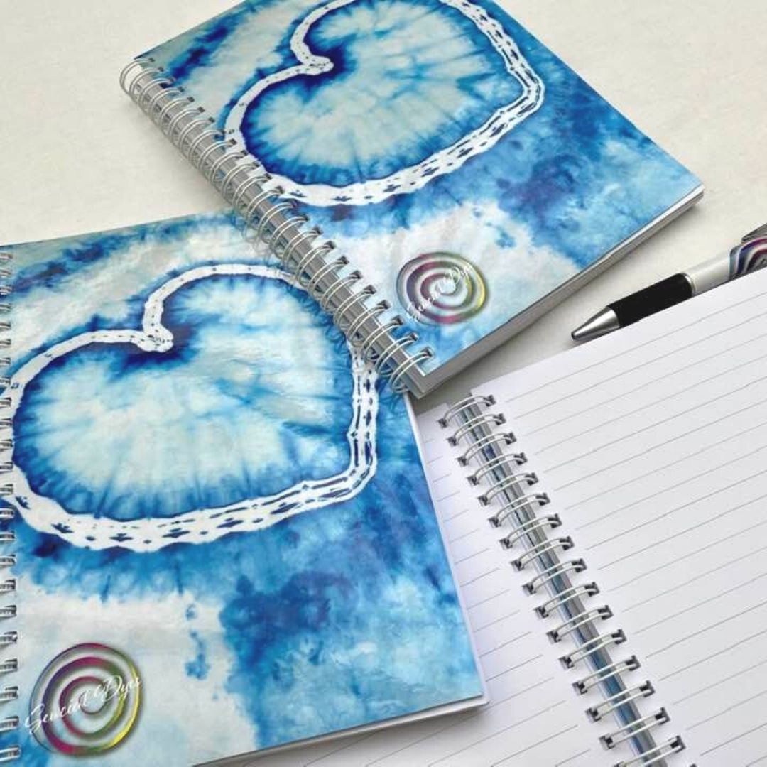 NOTEBOOK blue heart + pen