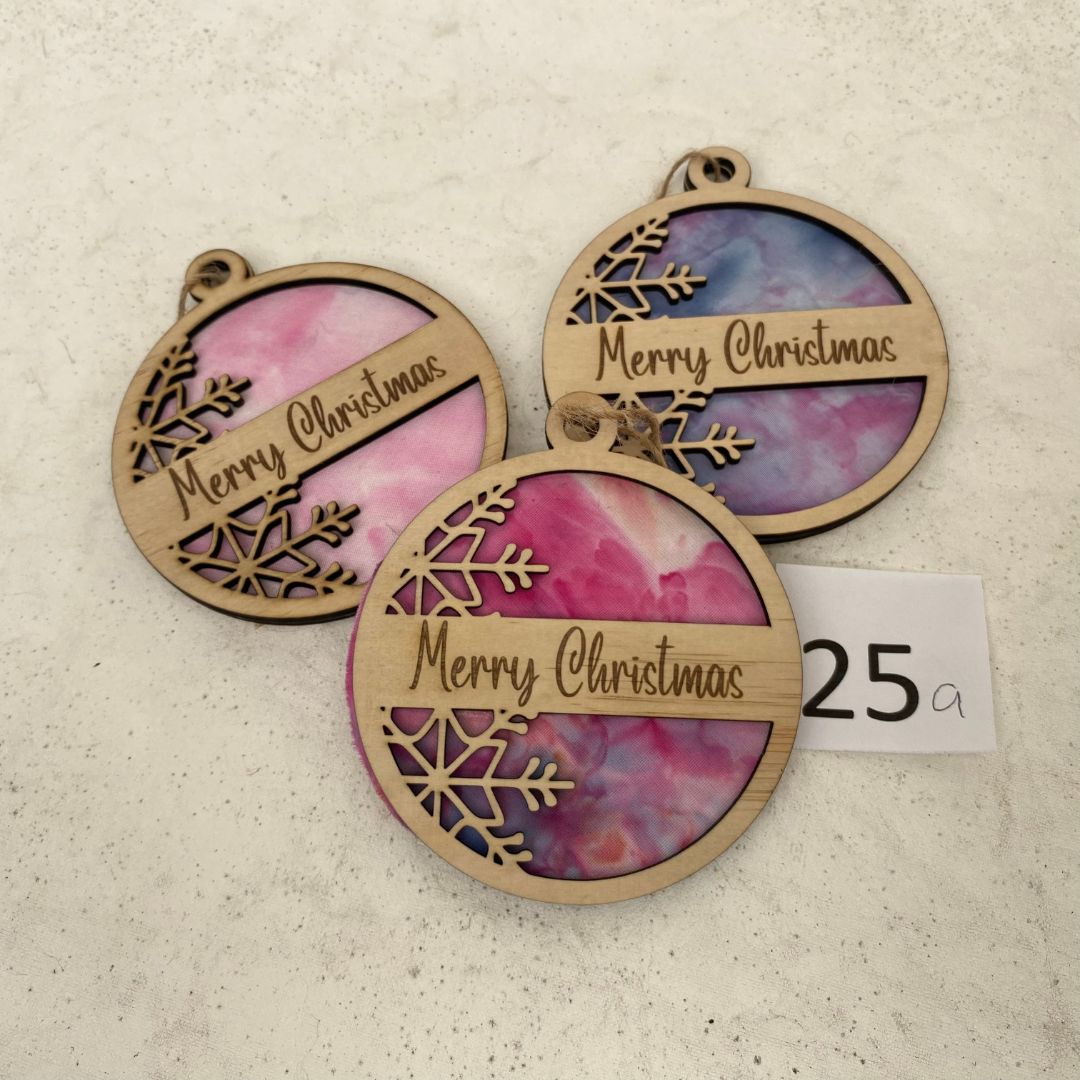Set of 3 Christmas Ornaments - #25A
