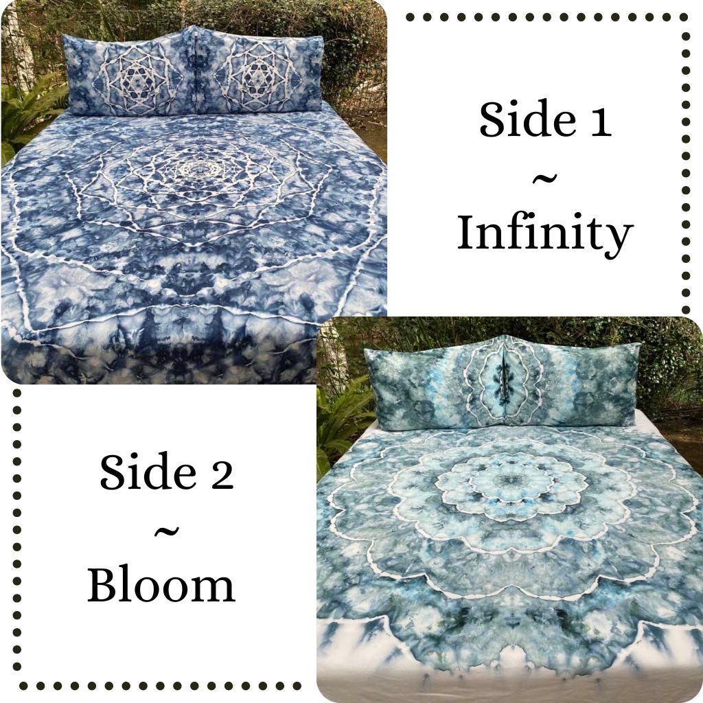 Artisan Double sided  |  hand dyed doona cover  |  Infinity + Bloom