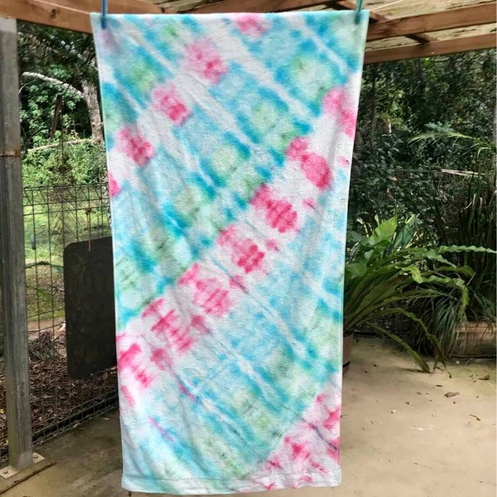 Design your own | Tie Dyed Towel | Diagonal Design