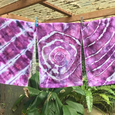 Tie Dye Hand Towels - Set of 3