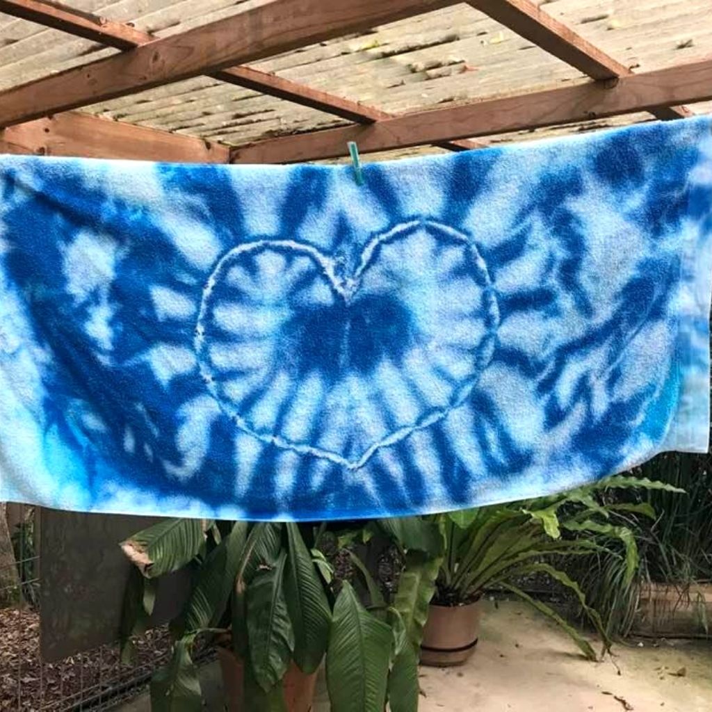 Design your own | Tie Dyed Towel | Heart Design