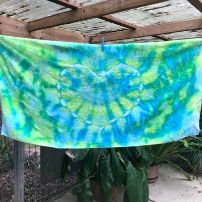 Design your own | Tie Dyed Towel | Heart Design