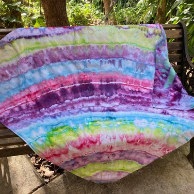 Tie Dye Knee Rug