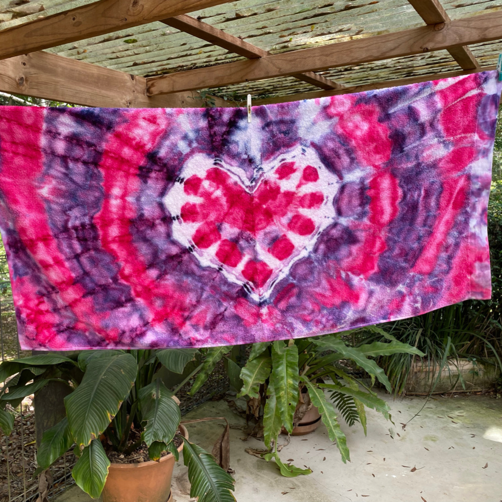 Design your own | Tie Dyed Towel | Heart Design