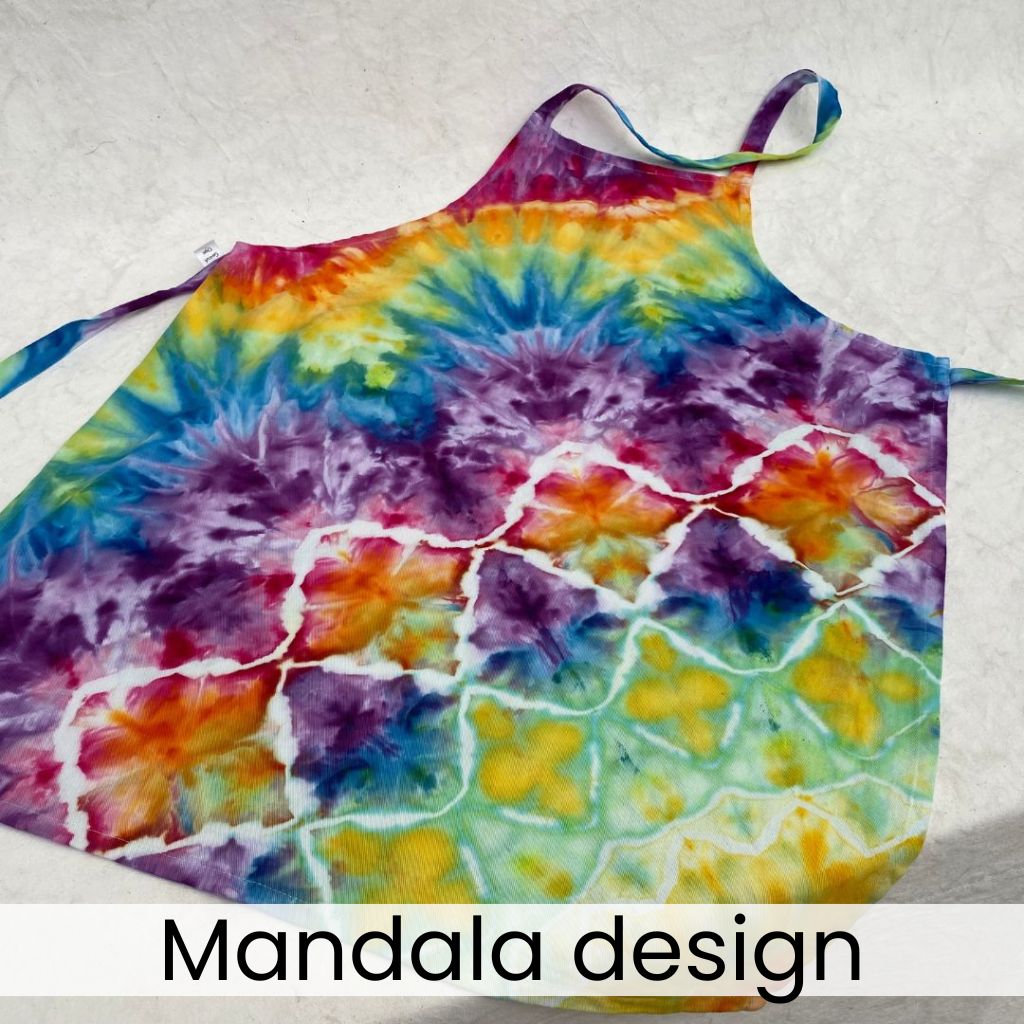 Tie Dye Apron - Dyed to your choice of colours + design